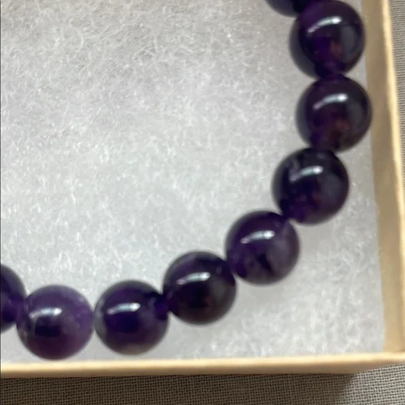 Purple Amethyst Elephant Mala Bracelet - Picture 7 of 8